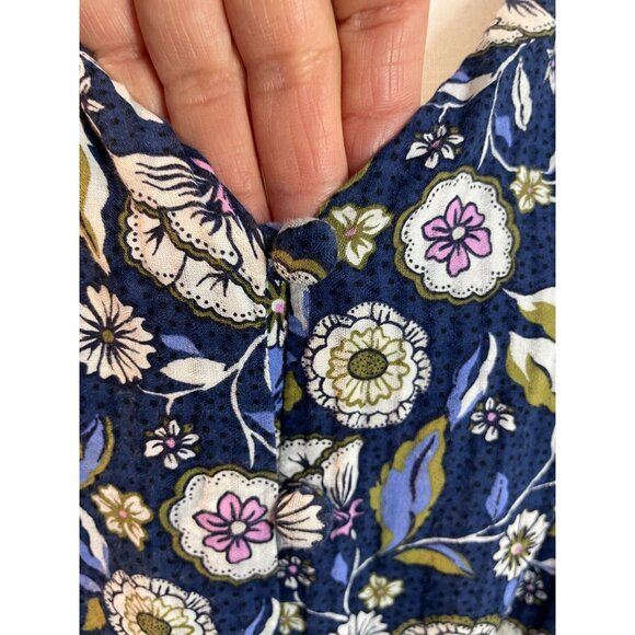 Lane Bryant Floral Print Maxi Dress With Pockets 16 100% Cotton Shell - Picture 15 of 15